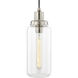 Art Glass 1 Light 5 inch Brushed Nickel Mini Pendant Ceiling Light