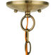 Aria 3 Light 16 inch Antique Brass Convertible Chandelier / Semi Flush Ceiling Light