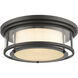 Luna 3 Light 18.25 inch Bronze Flush Mount Ceiling Light