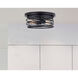 Madison 2 Light 14 inch Black Flush Mount Ceiling Light