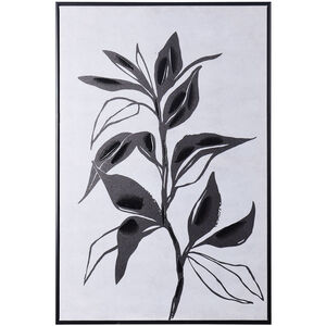 Charcoal Shadow II Black Charcoal and White-Painted Wall Art