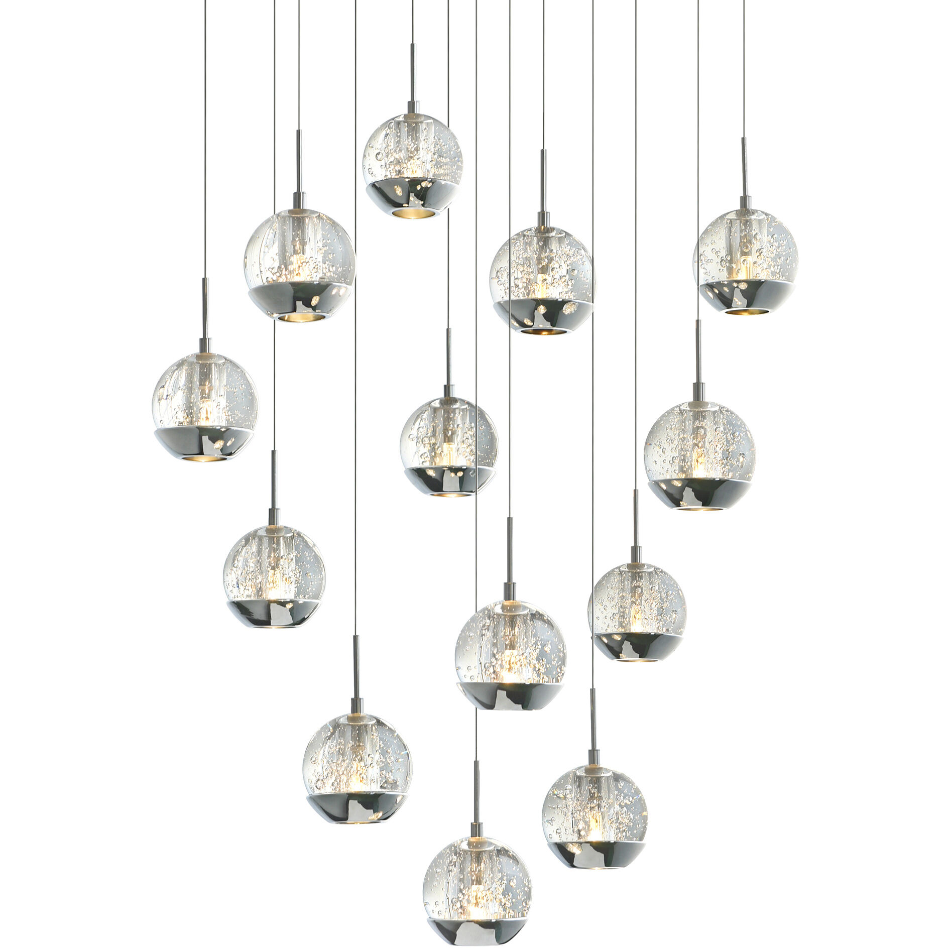 Perrier LED 24 inch Chrome Multi Light Pendant Ceiling Light