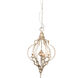 Donalt 3 Light 16.7 inch White and Gold Pendant Ceiling Light