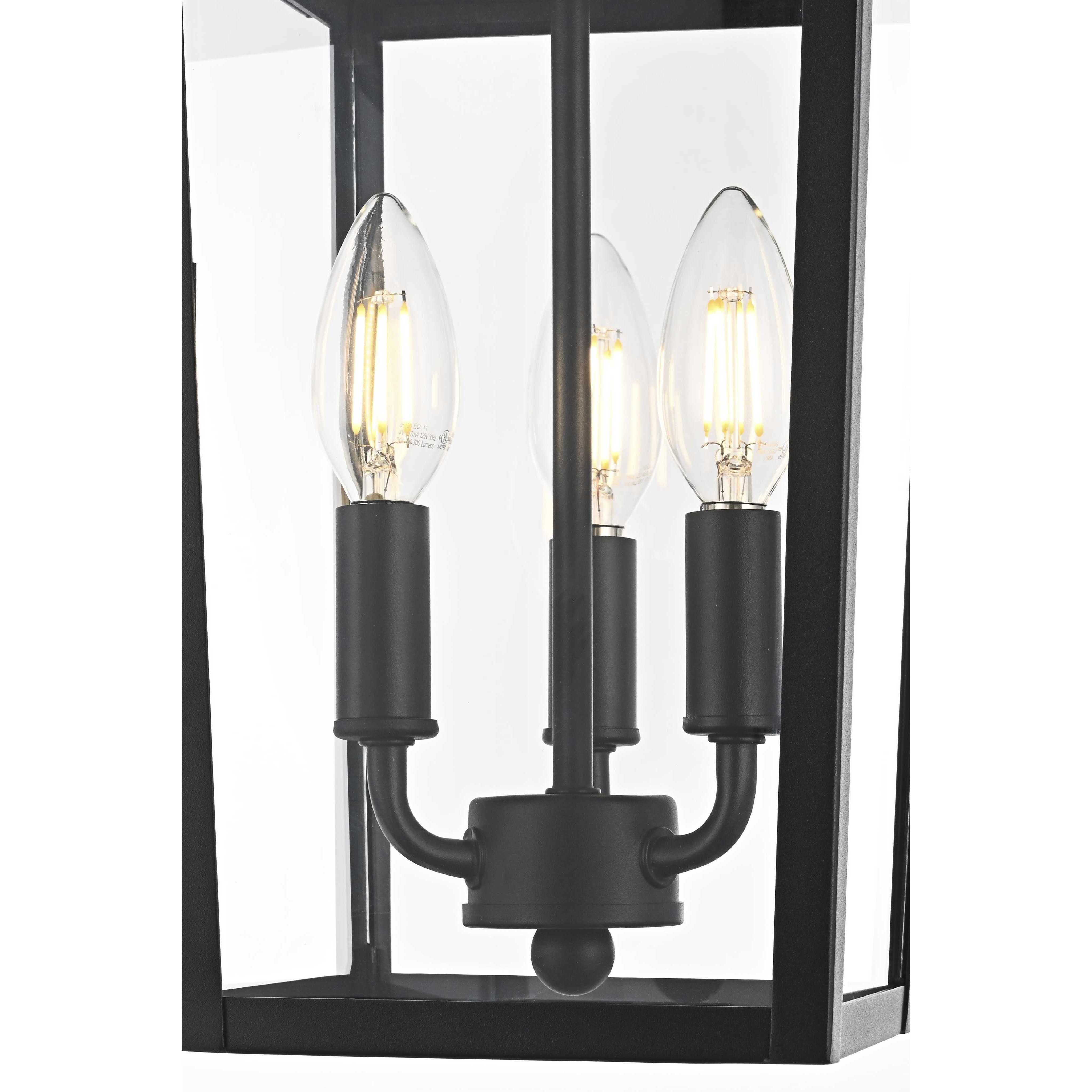 Riggs 3 Light 8 inch Black Outdoor Pendant