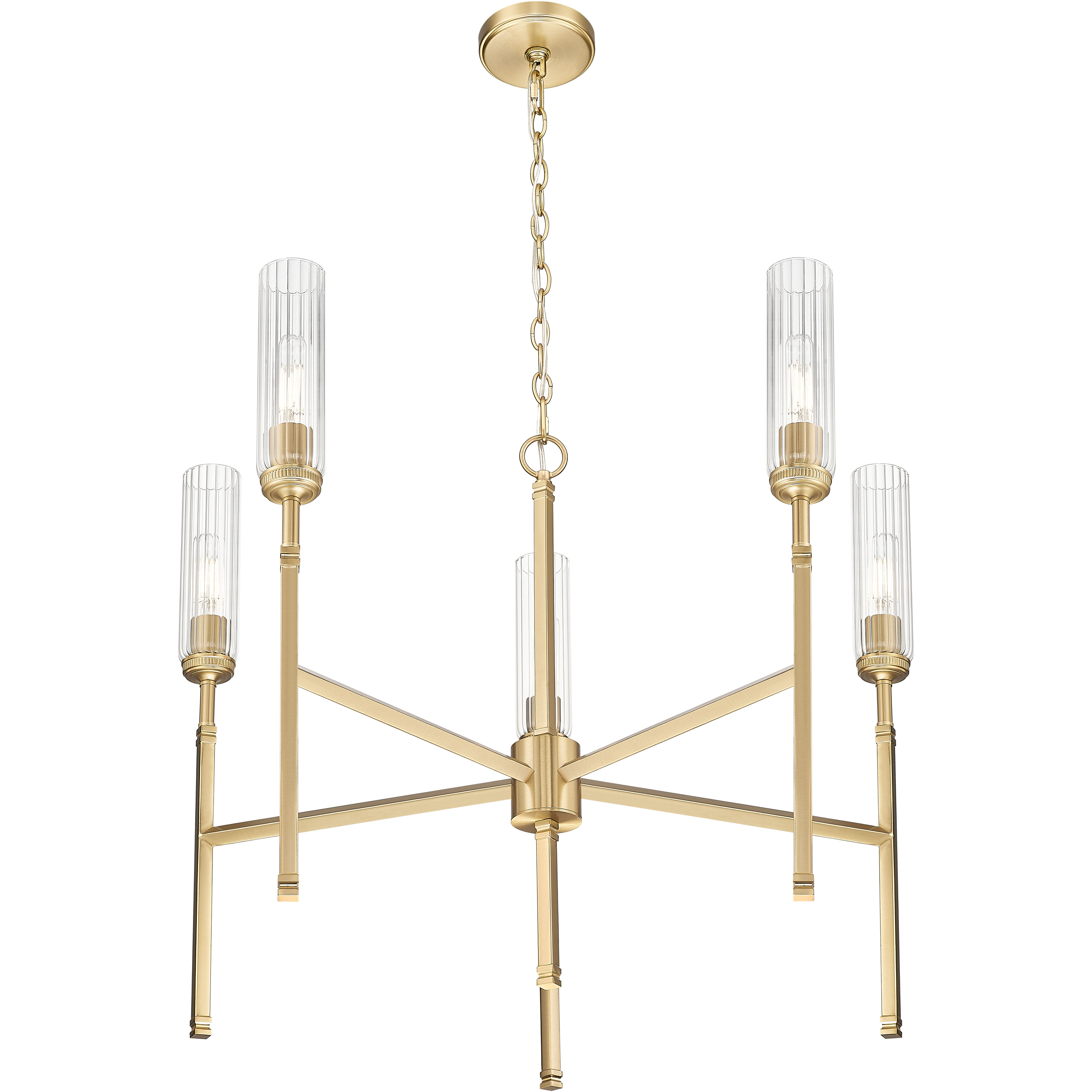 Esme 5 Light 32 inch Modern Gold Chandelier Ceiling Light