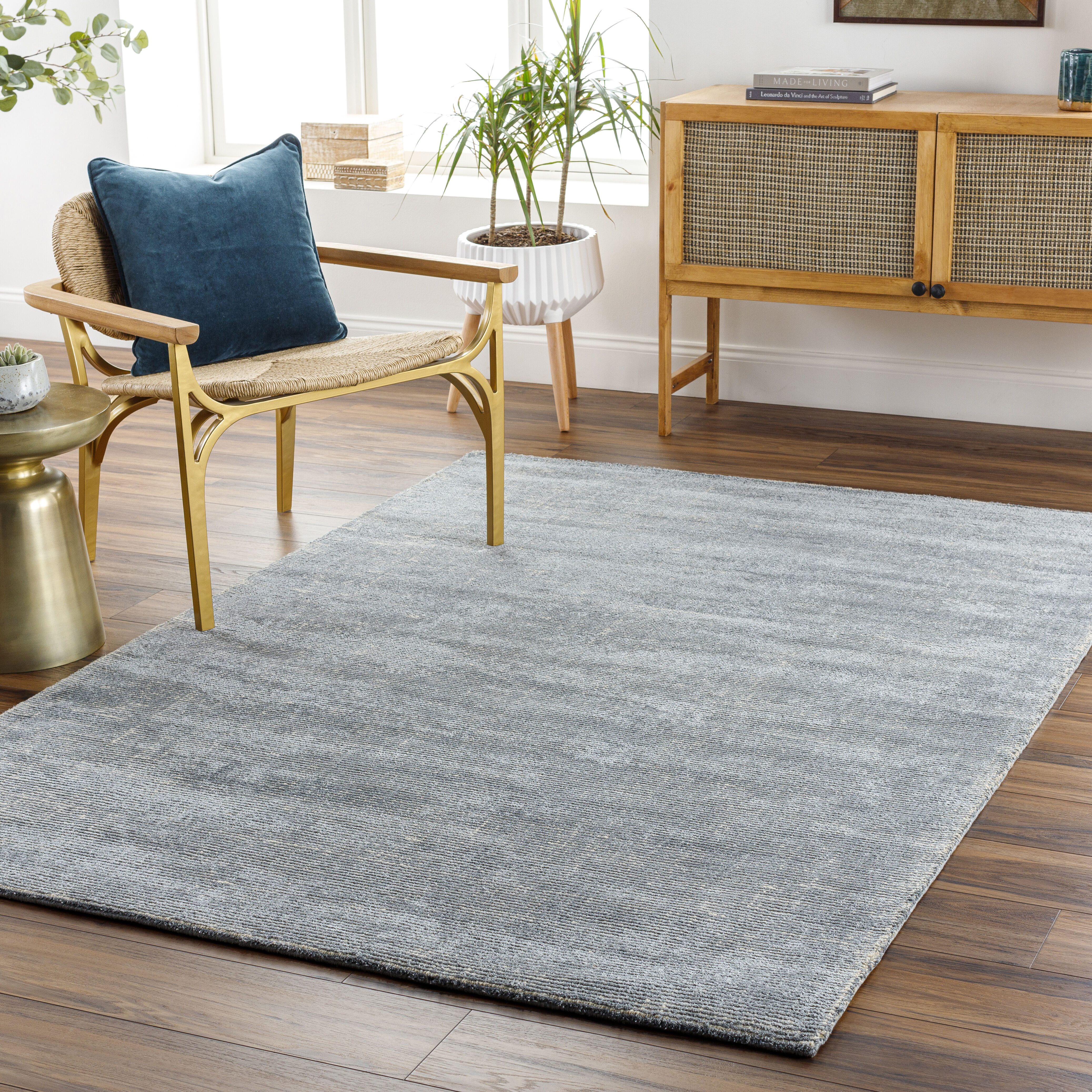Prague 36 X 24 inch Slate Rug in 2 x 3, Rectangle