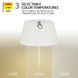 Pleat 14.75 inch 2 watt White Rechargeable Table Lamp Portable Light