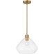 Elaris 1 Light 12.5 inch Legacy Brass Pendant Ceiling Light