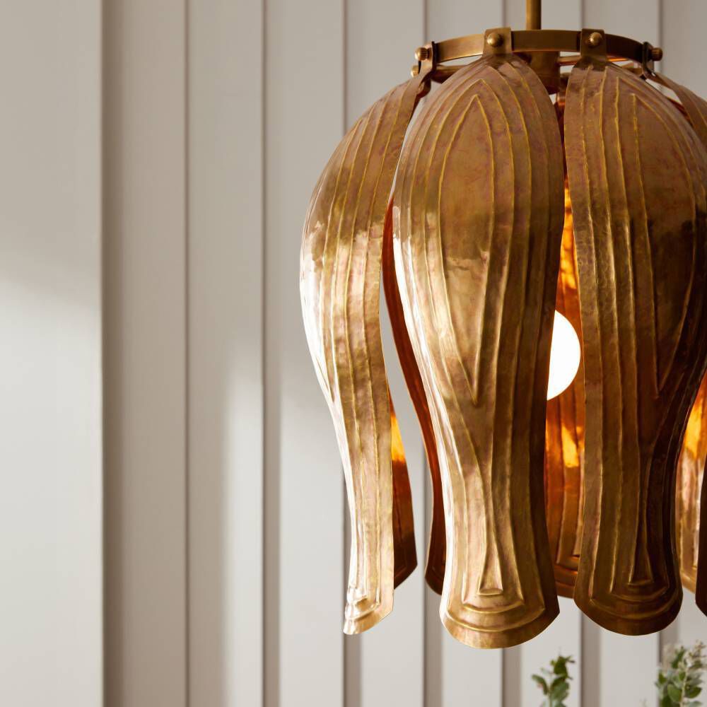 Judith 1 Light 20 inch Vintage Brass Pendant Ceiling Light