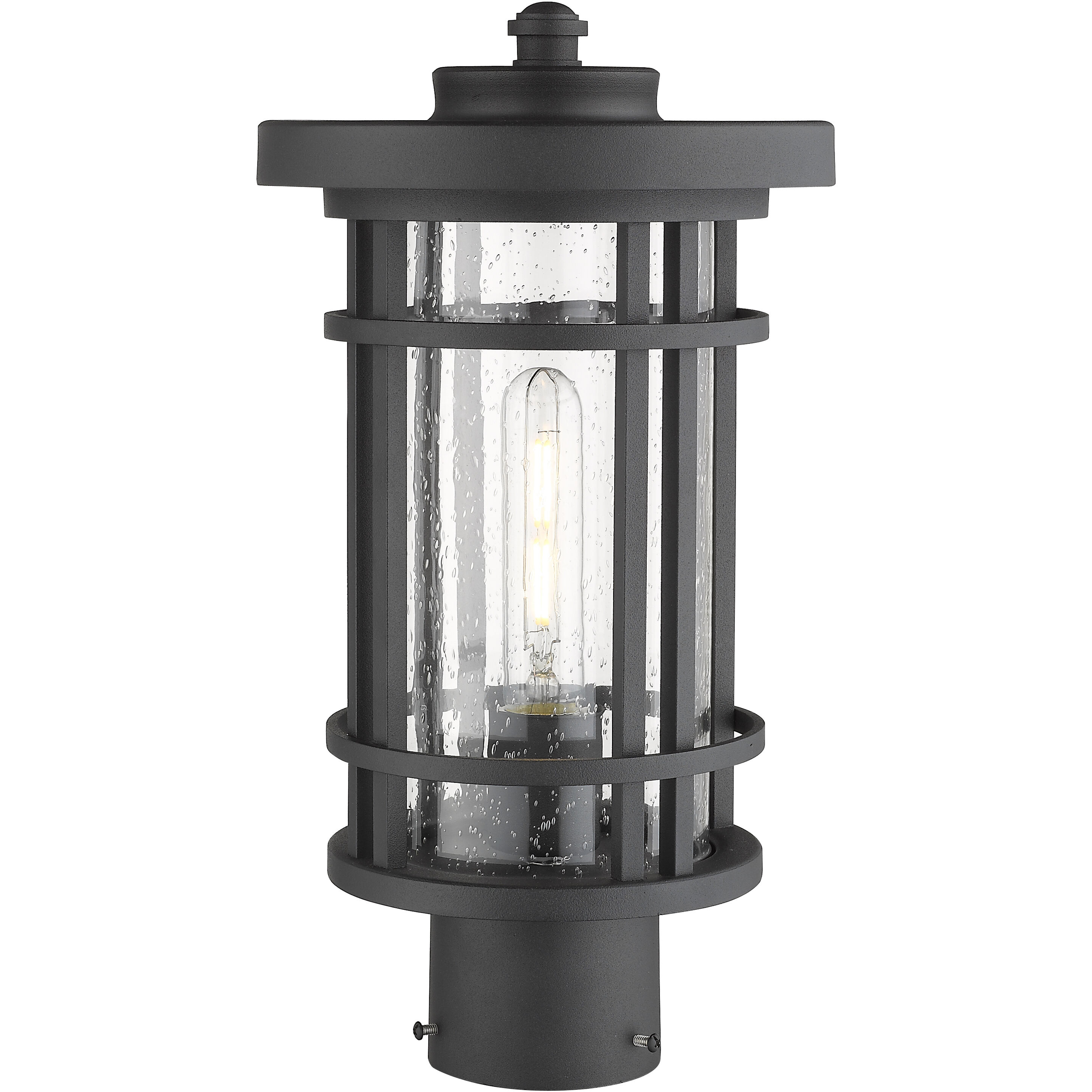 Jordan 1 Light 14.75 inch Black Outdoor Post Mount Fixture