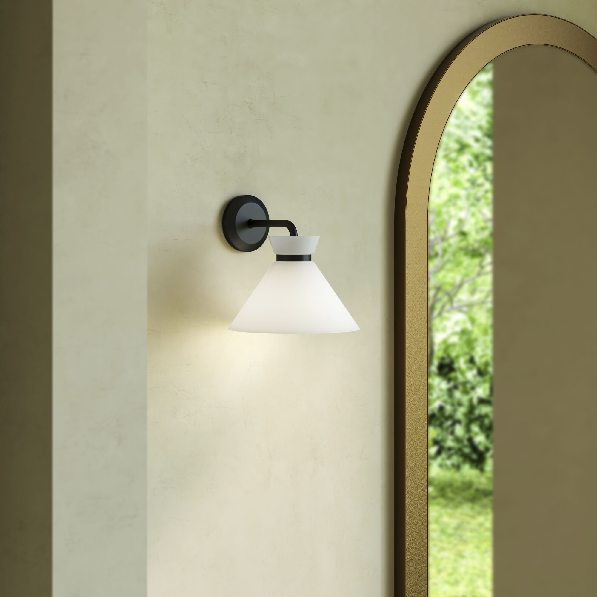 Alora Mood Halston Wall/Vanity Light Wall Light in Matte Black