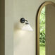 Alora Mood Halston 1 Light 8 inch Matte Black Bath Vanity Light Wall Light