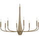Deela LED 36 inch Champagne Bronze Chandelier Ceiling Light
