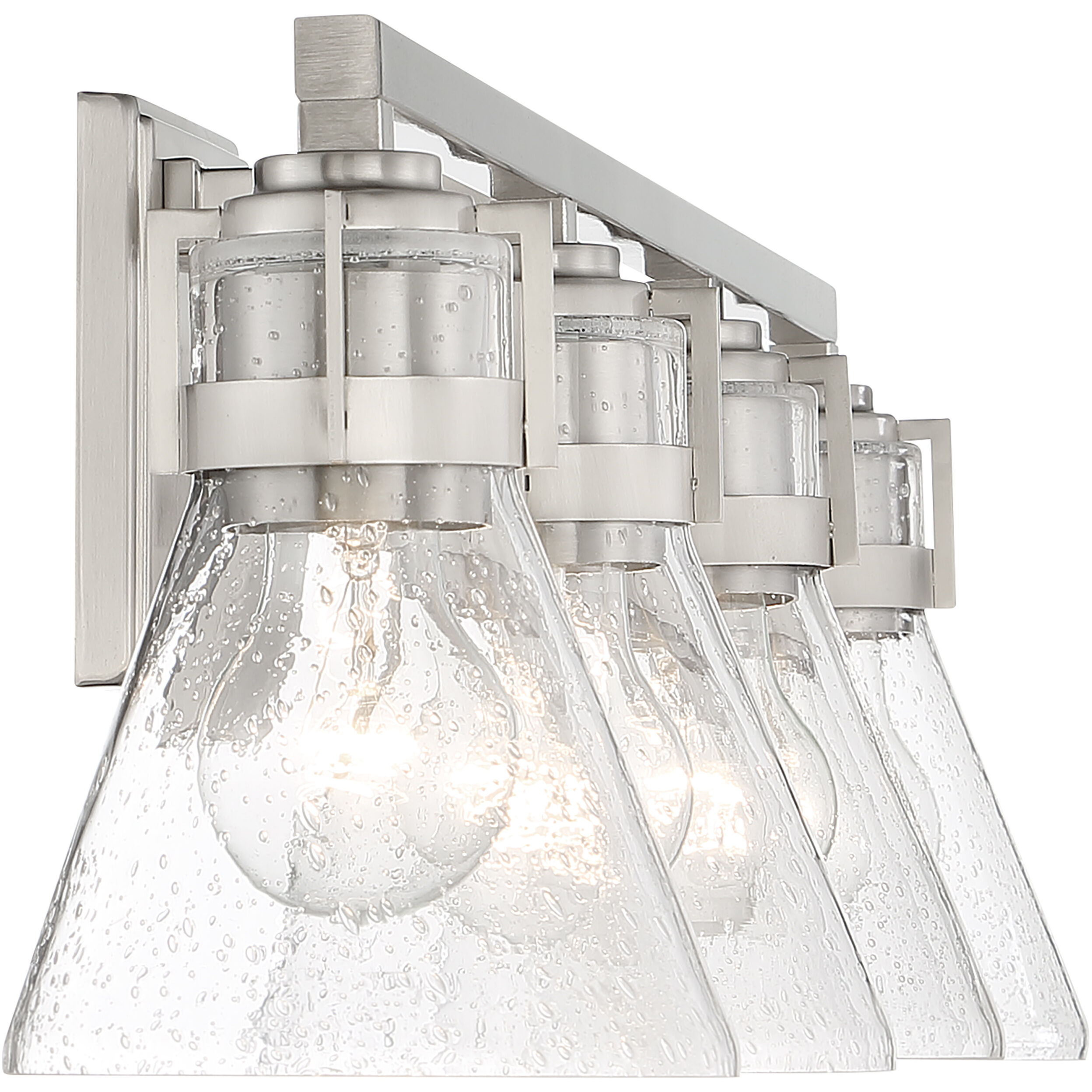 Chatham Square 4 Light 33 inch Brushed Nickel Bath Light Wall Light