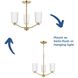 Adley 3 Light 18.12 inch Satin Brass Semi-Flush Convertible Light Ceiling Light