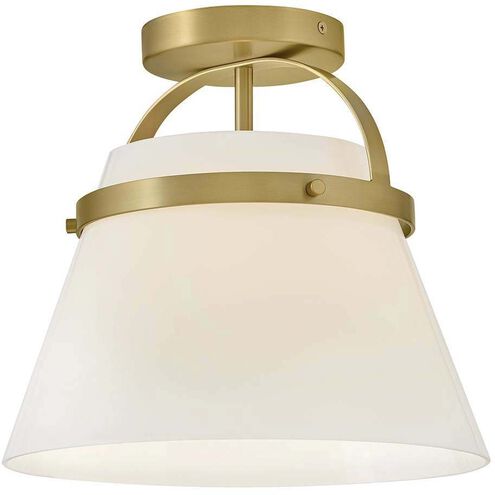 Tori 1 Light 12 inch Lacquered Brass Flush Mount Ceiling Light