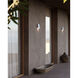 Angled Plane LED 8 inch Textured White Indoor-Outdoor Sconce, Inside-Out
