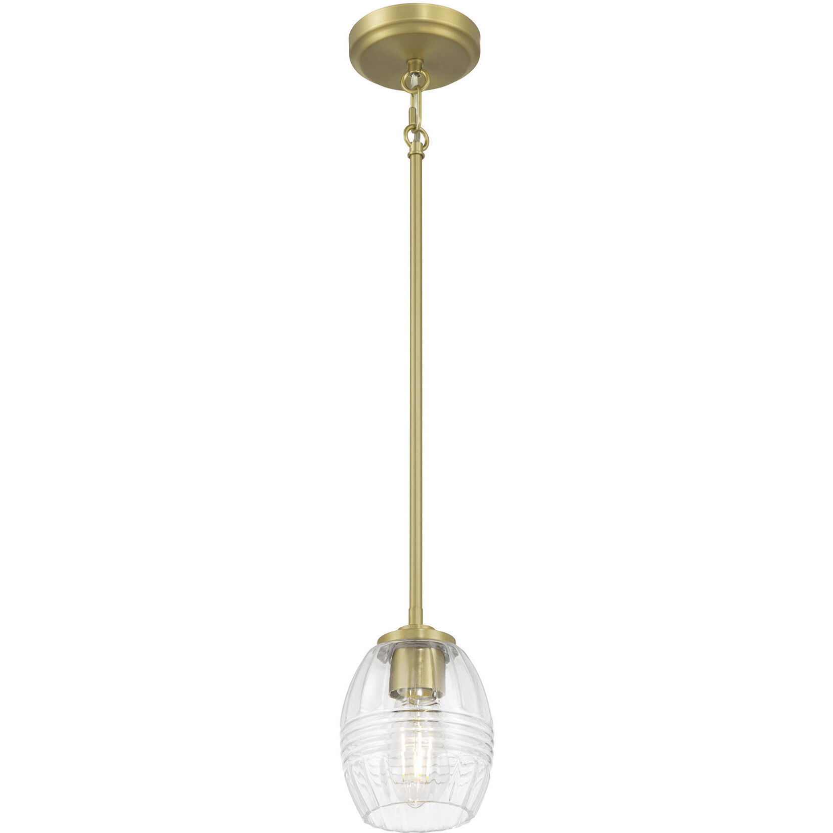 Miravelle 1 Light 5.25 inch Vintage Brass Mini Pendant Ceiling Light