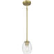 Miravelle 1 Light 5.25 inch Vintage Brass Mini Pendant Ceiling Light