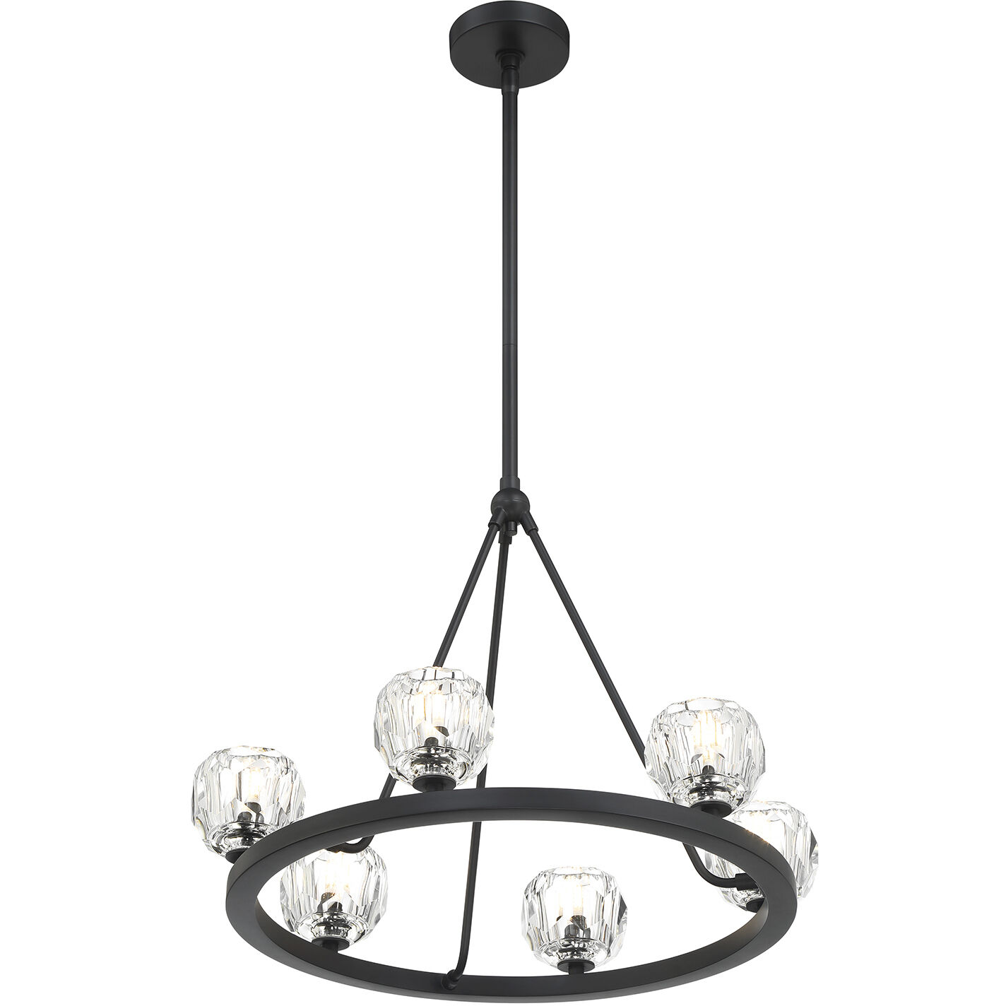 Aragon 6 Light 24 inch Matte Black Chandelier Ceiling Light
