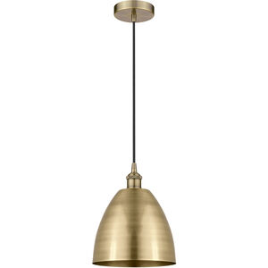 Edison Dome LED 9 inch Antique Brass Mini Pendant Ceiling Light