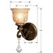 Norwalk 1 Light 6.5 inch Bronze Umber Sconce Wall Light in Clear Hand Cut