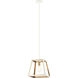 Rosalie 1 Light 12 inch White and Aged Gold Brass Pendant Ceiling Light