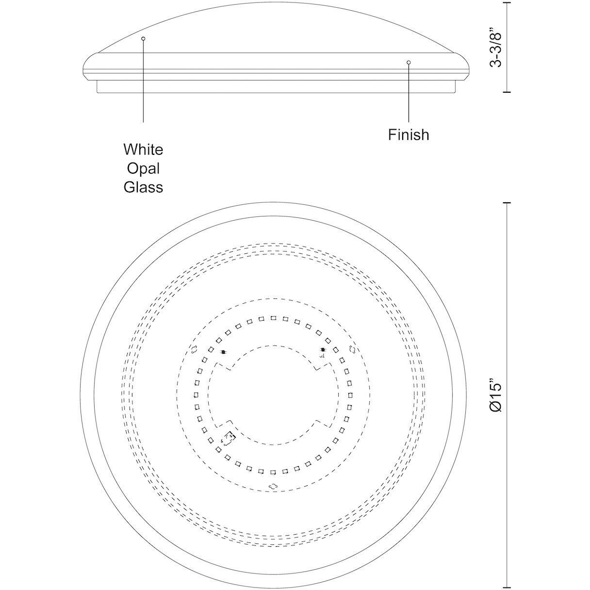 Malta LED 15 inch White Flush Mount Ceiling Light
