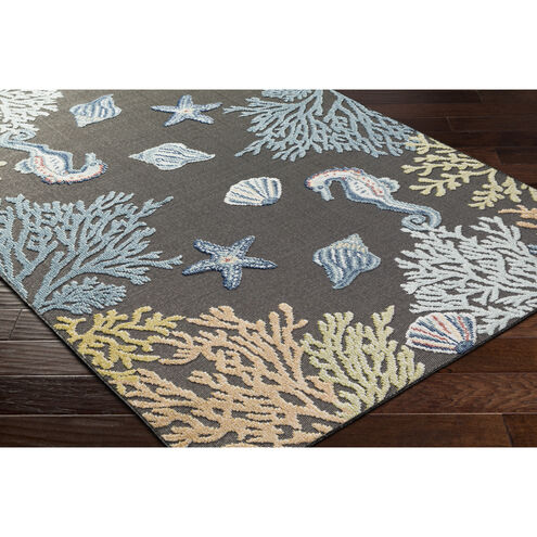 Lakeside 108.27 X 78.74 inch Charcoal/Blue/Cream/Tan/Olive/Mustard Machine Woven Rug in 6.5 x 9