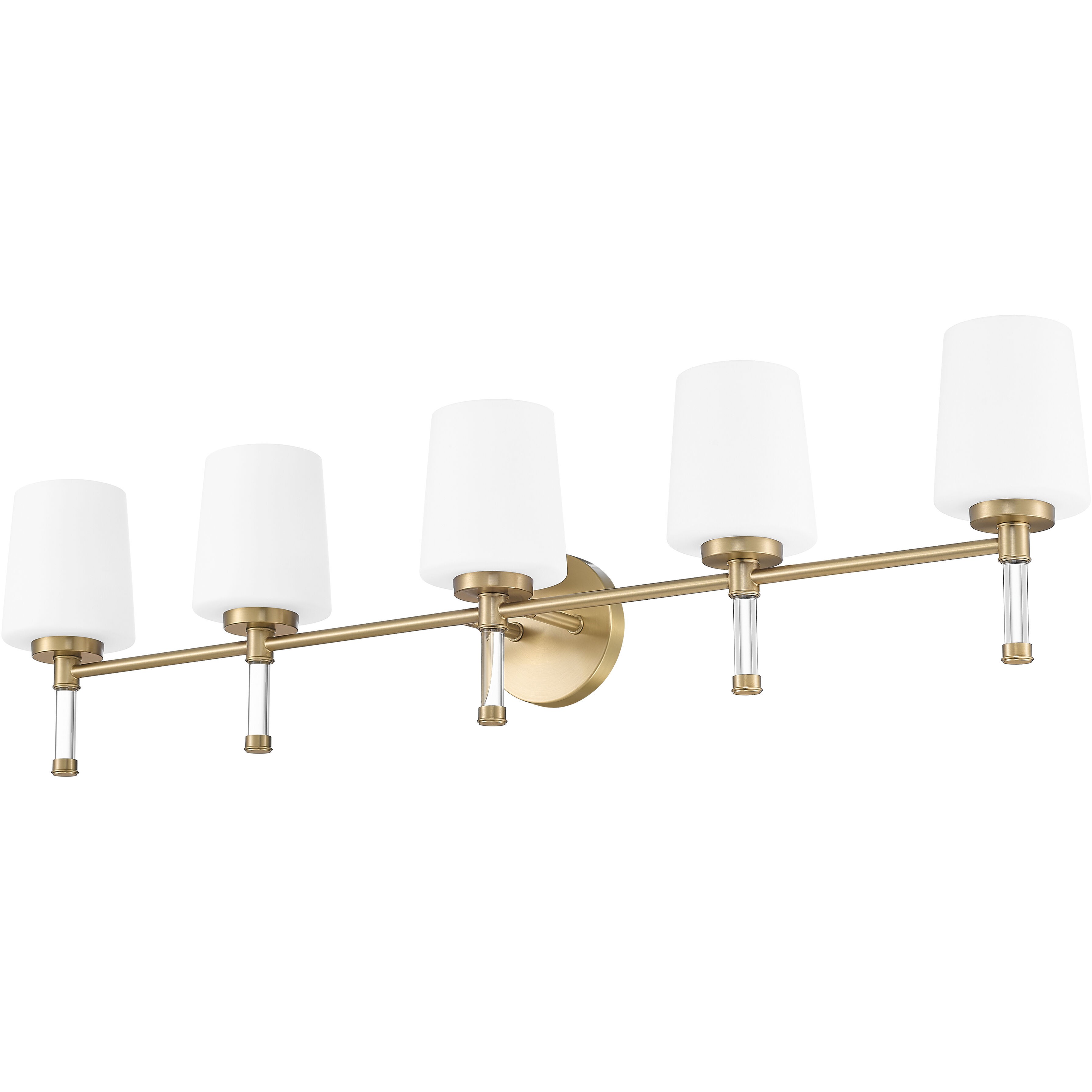 Henri 5 Light 42 inch Modern Gold Bathroom Vanity Wall Light
