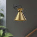 Alora Mood Emerson 1 Light 8.75 inch Matte Black and Aged Gold Bath Vanity Light Wall Light