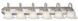 Belmont 6 Light 48 inch Brushed Nickel & Polished Chrome Bath Vanity Wall Light in Brushed Nickel with Chrome Insert