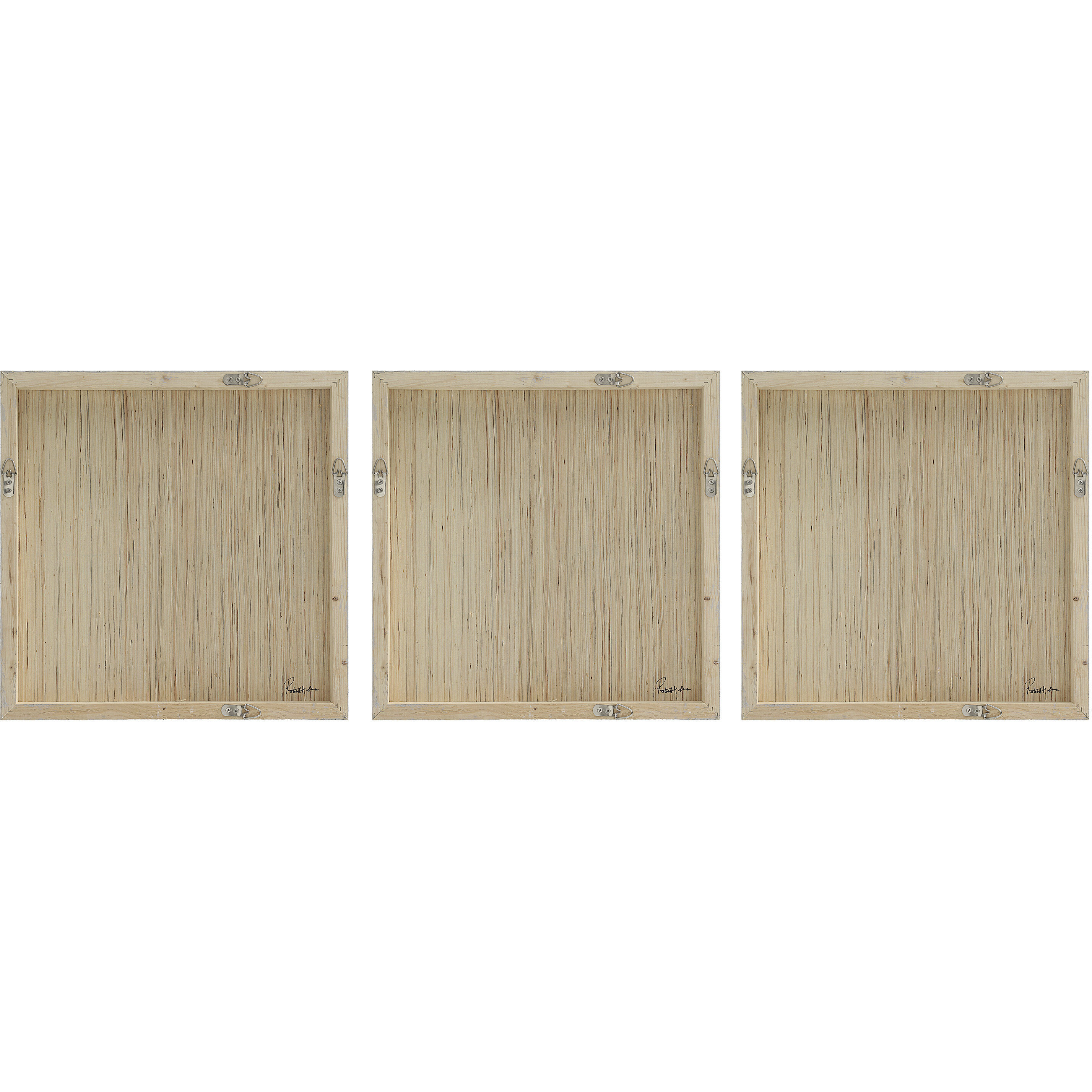 Lyon White and Blue and Black Wall Decor, Set of 3
