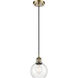 Ballston Athens 1 Light 6 inch Antique Brass Mini Pendant Ceiling Light in Clear Glass