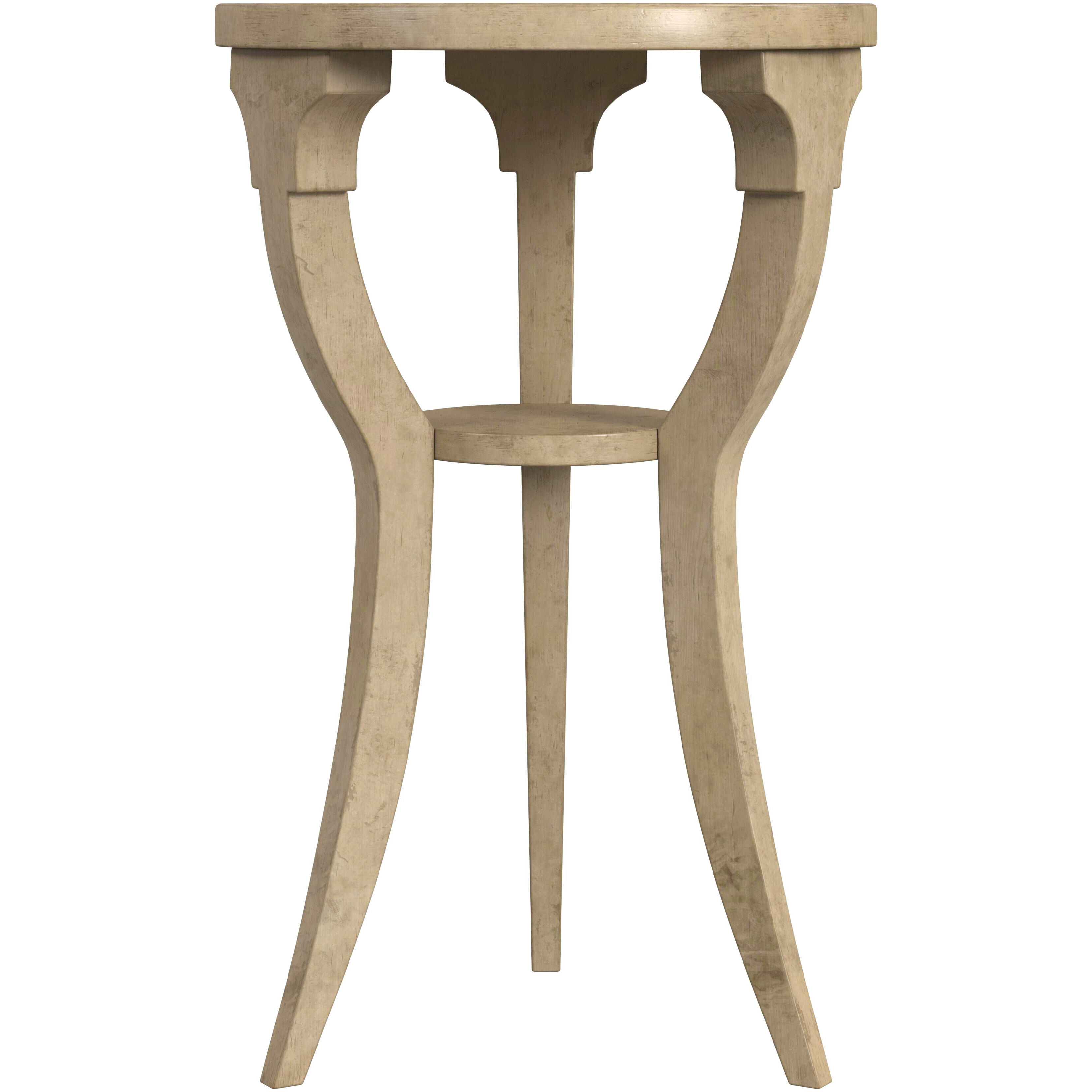 Dalton Round  15.75"W Side Table in Beige