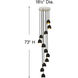 Lisa McDennon Nula 12 Light 18.5 inch Shell Black with Gold Leaf Indoor Chandelier Ceiling Light