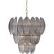 Marclaire 11 Light 26.5 inch Legacy Brass Pendant Ceiling Light in Grey Textured Handmade Glass