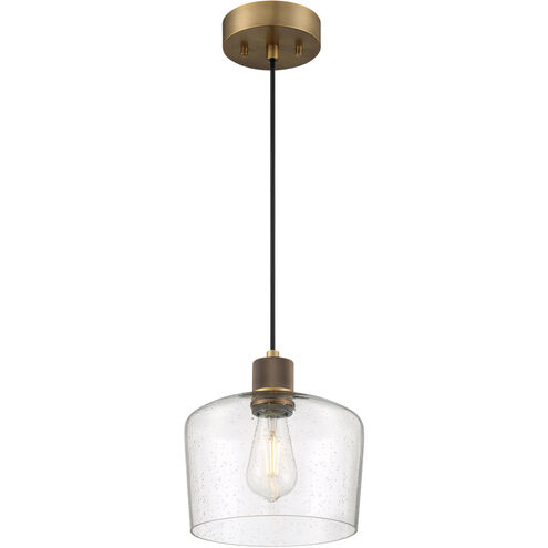 Port Nine LED 9 inch Antique Brushed Brass Pendant Ceiling Light
