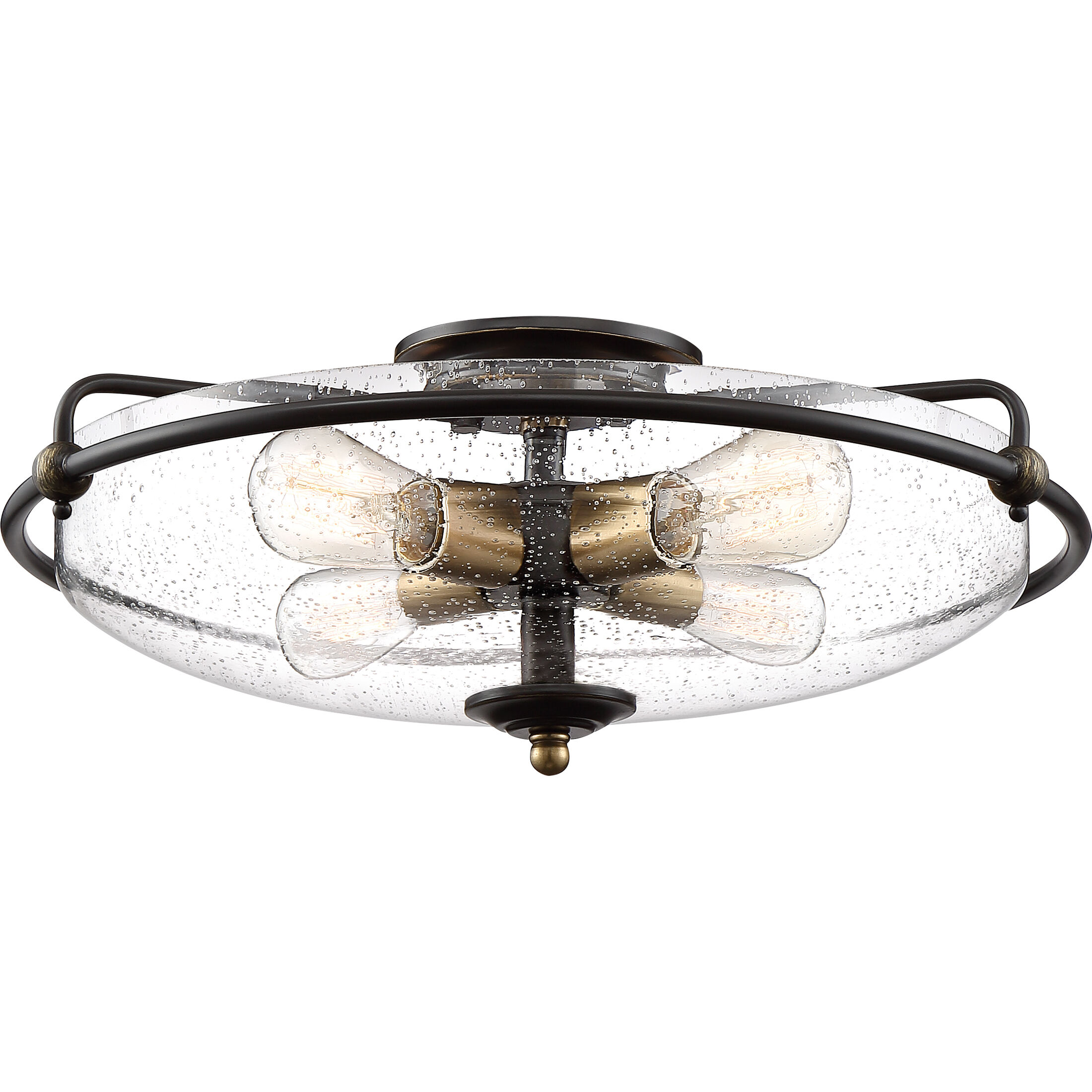 Griffin 4 Light 21 inch Palladian Bronze Flush Mount Ceiling Light, Extra Large