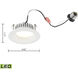 Axel Conversion Integrated LED White Down Light, 4" Recessed Can