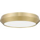 Quasars LED 16 inch Modern Gold Flush Mount Ceiling Light