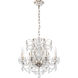 Century 8 Light 24 inch Antique Silver Chandelier Ceiling Light