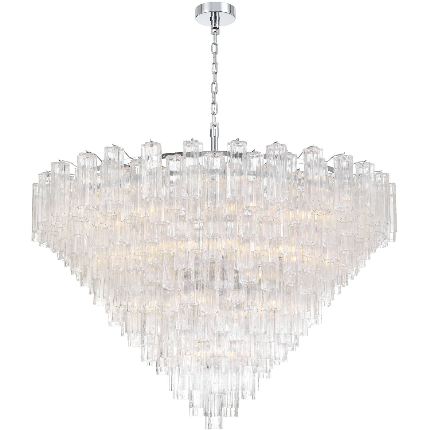 Addis 40 Light 62 inch Polished Chrome Chandelier Ceiling Light