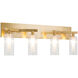 Kristof LED 27.5 inch Aged Gold Brass Wall Sconce Wall Light
