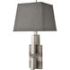 Rochester 32 inch 150.00 watt Gray with Brushed Nickel Table Lamp Portable Light