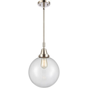 Franklin Restoration Beacon LED 10 inch Polished Nickel Mini Pendant Ceiling Light in Clear Glass