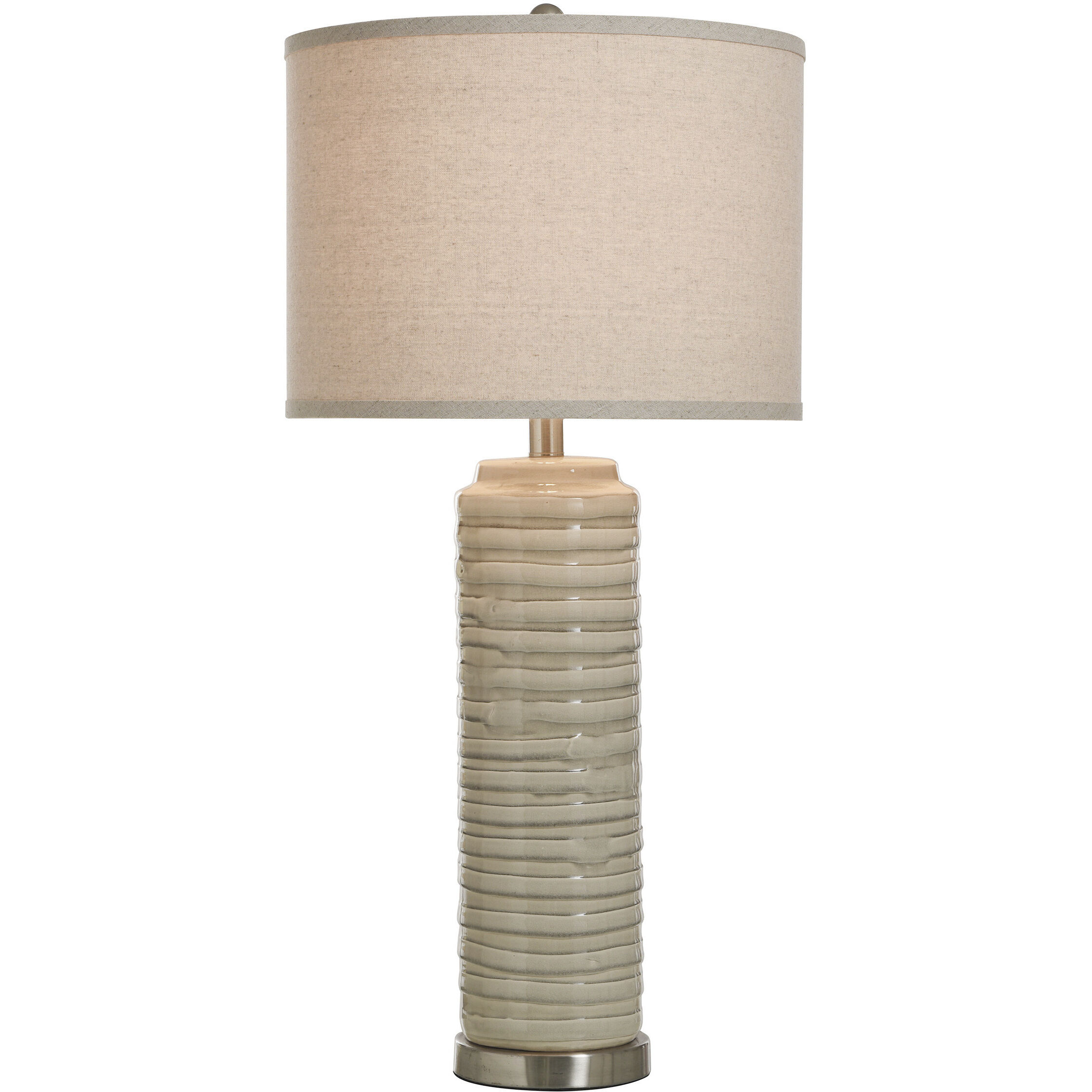 Signature 31 inch 150 watt Beige and Off White Table Lamp Portable Light 