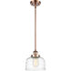 Ballston Bell 1 Light 8 inch Antique Copper Mini Pendant Ceiling Light
