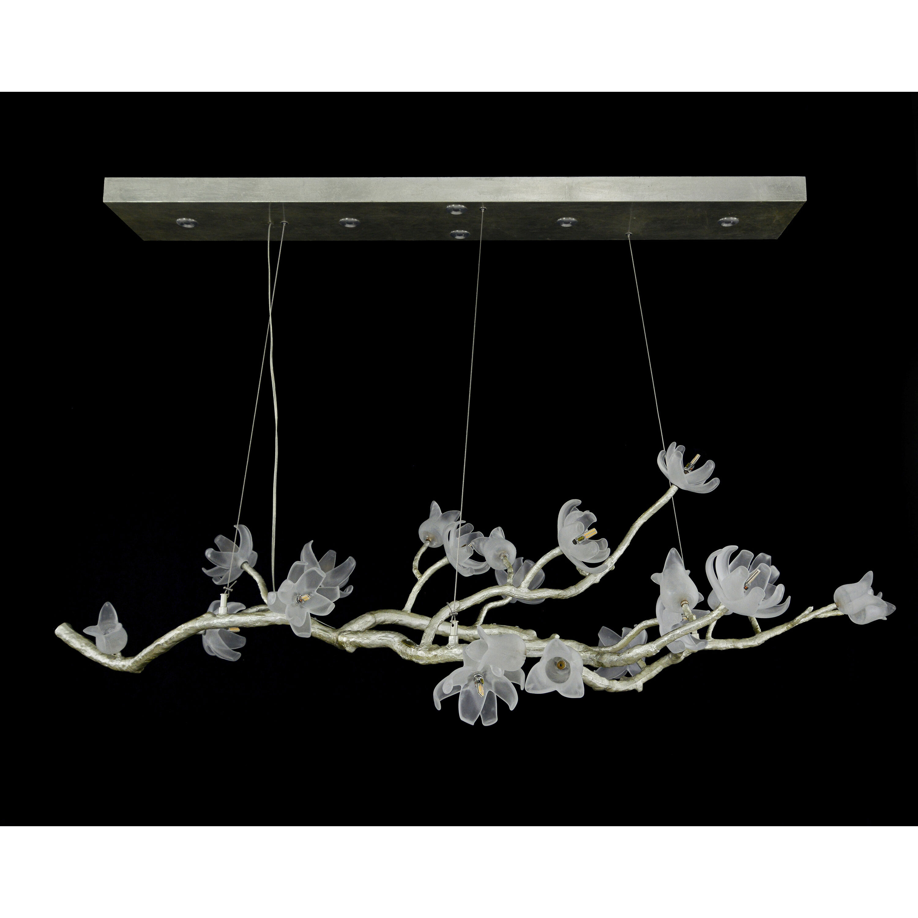 Churippu 19 Light Silver Leaf Chandelier Ceiling Light