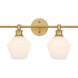 Gene 2 Light 19 inch Brass Wall sconce Wall Light